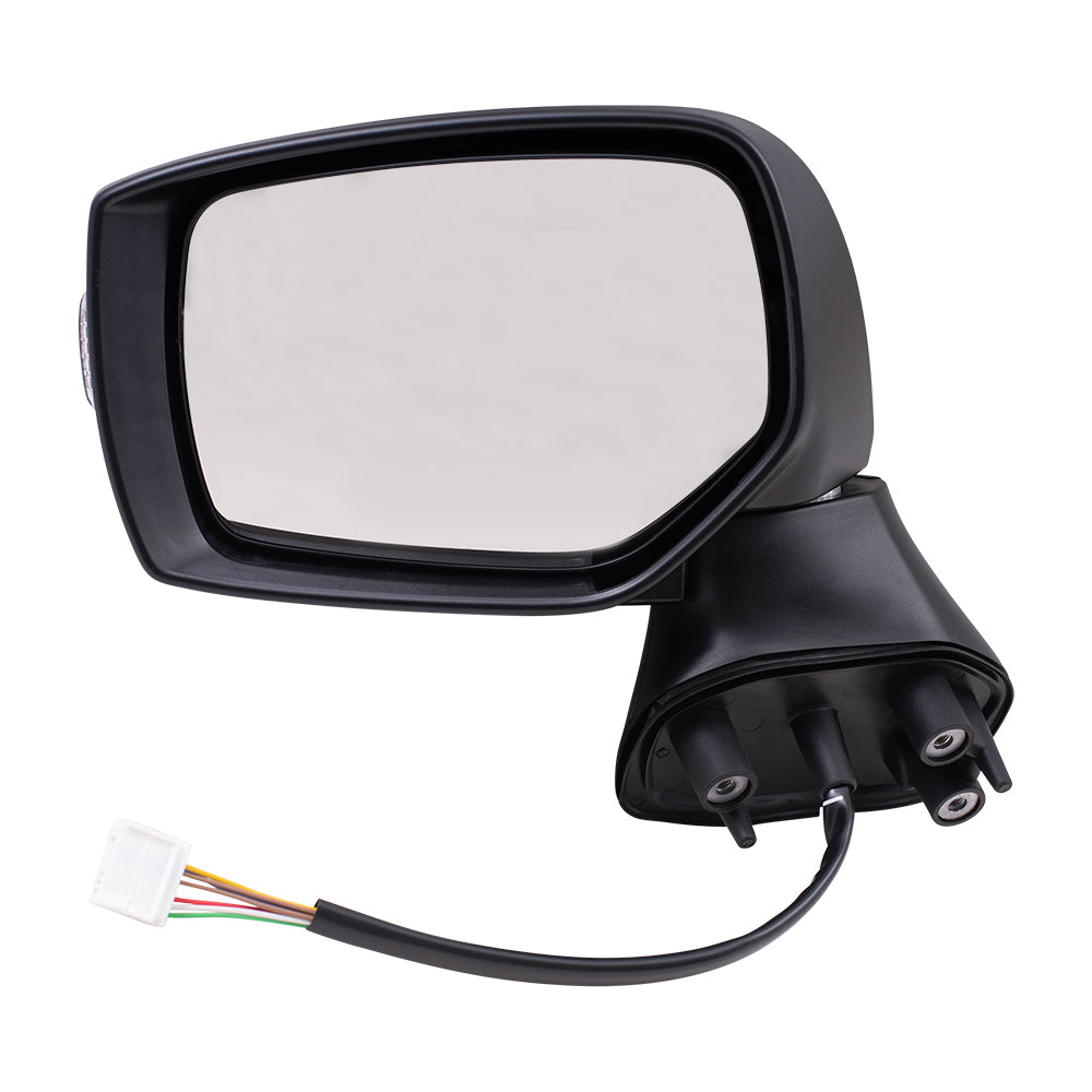 Brock Replacement Driver Side Power Mirror with Paint to Match Black Cover, Heat and Signal Compatible with 2015-2017 Outback & 2015-2017 Legacy