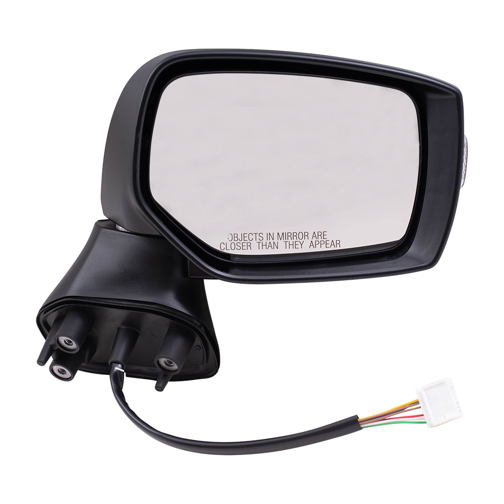 Brock Replacement Passenger Side Power Mirror with Paint to Match Black Cover, Heat and Signal Compatible with 2015-2017 Outback & 2015-2017 Legacy