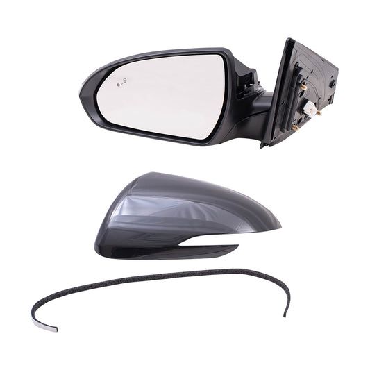 Power Mirror for 2017-2018 Elantra Korea Built Blind Spot Detection Turn Signal Indicator Heated 87610F2290 Left HY1320254