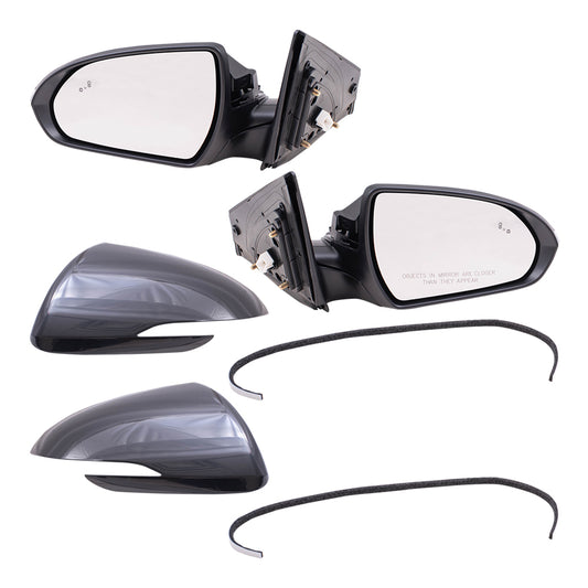 Power Mirror for 2017-2018 Elantra Korea Built Blind Spot Detection Turn Signal Indicator Heated 87610F2290 Set HY1320254