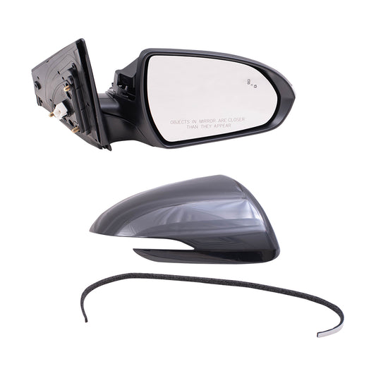 Power Mirror for 2017-2018 Elantra Korea Built Blind Spot Detection Turn Signal Indicator Heated 87620F2290 Right HY1321254