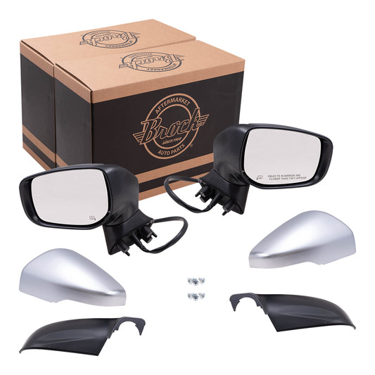 Power Mirror for 2018-2019 Legacy Paint To Match Black Base-Silver Cover 91036AL88A Set SU1320152