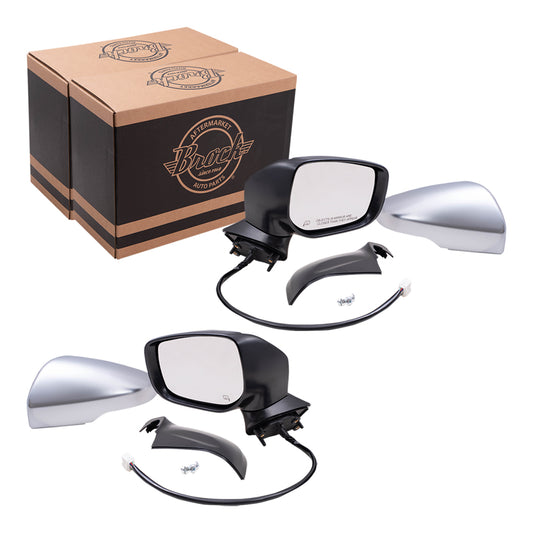 Power Mirror for 2017-2020 Impreza Paint To Match Black Base-Silver Cover 91036FL06B Set