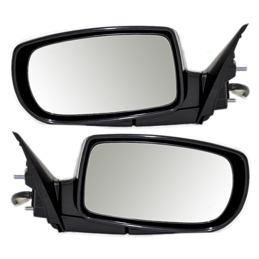 Brock Replacement Driver and Passenger Side Foldaway Power Mirrors Paint to Match Black with Heat without Signal Compatible with 2010-2016 Genesis Coupe
