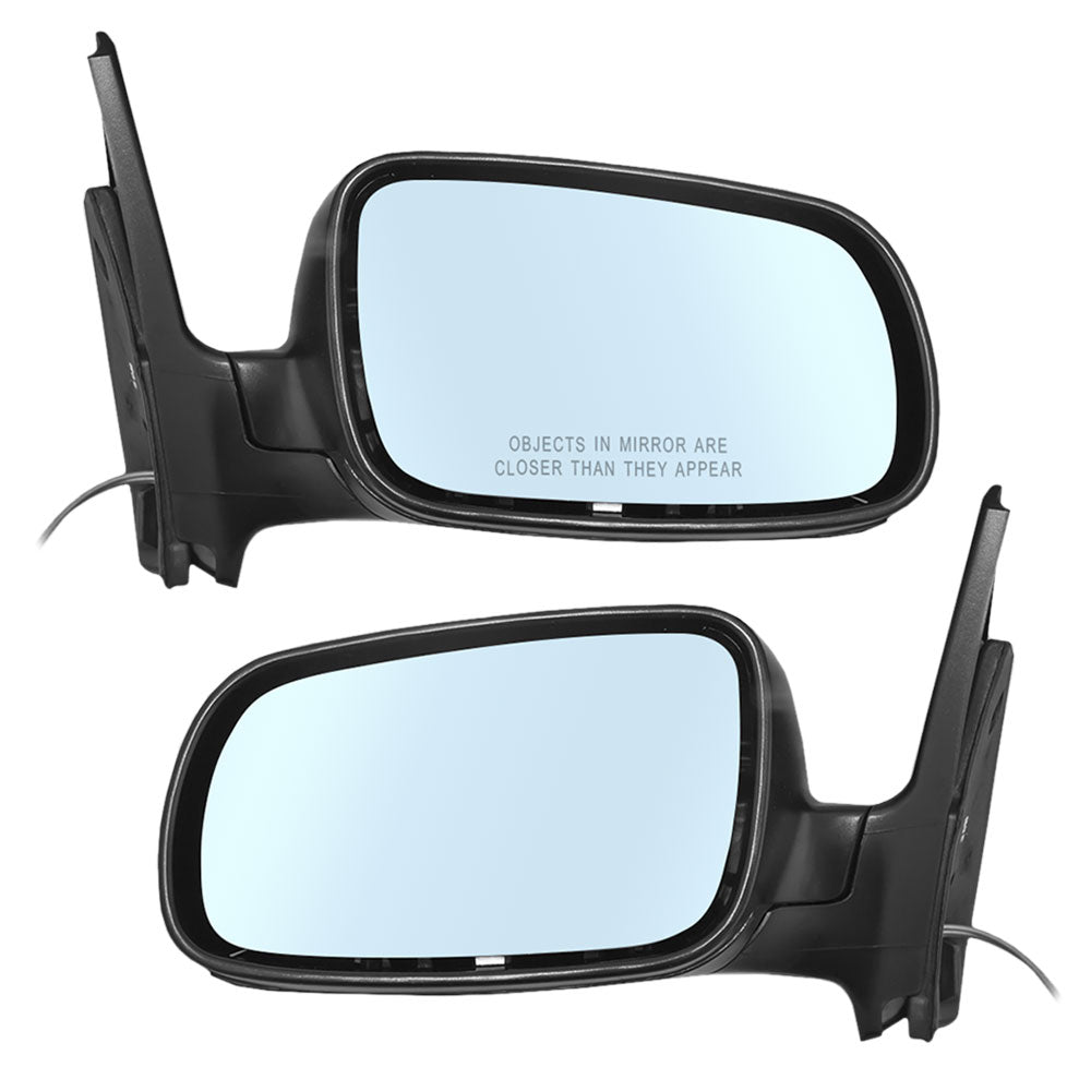 Manual Mirror for 1999-2006 Golf Blue Tinted Glass 1999-2005 Jetta 2007-2007 Rabbit 1J185750701C Set