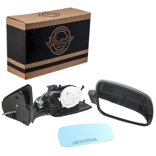 Manual Mirror for 1999-2006 Golf Blue Tinted Glass 1999-2005 Jetta 2007-2007 Rabbit 1J1857508P01C Right