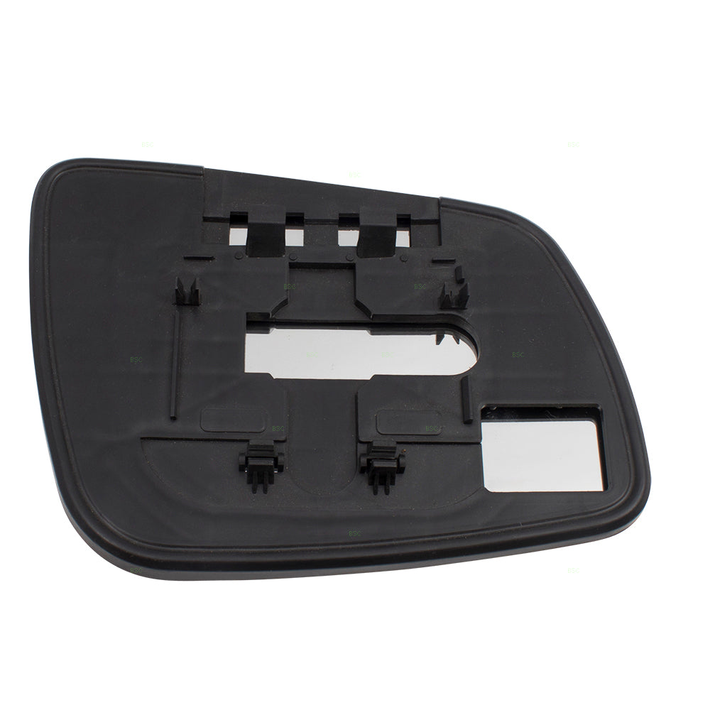 Brock Replacement for Pair Set Side View Mirror Glass & Bases Compatible with 08-14 Lancer 7632A635 7632A636