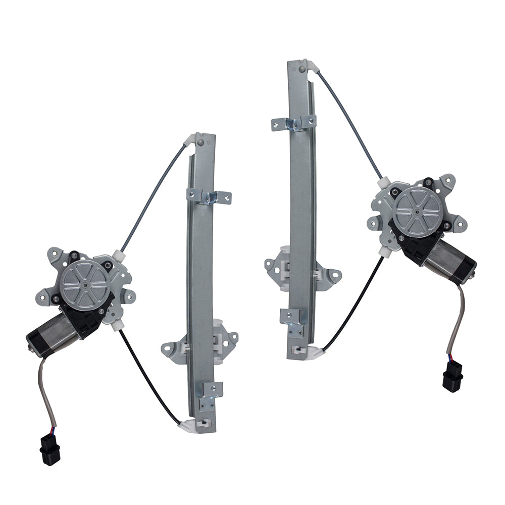 Window Regulator w/ Motor for 2004-2007 Lancer Sedan Exc Ralliart Rear MN126737 Set MI1550106