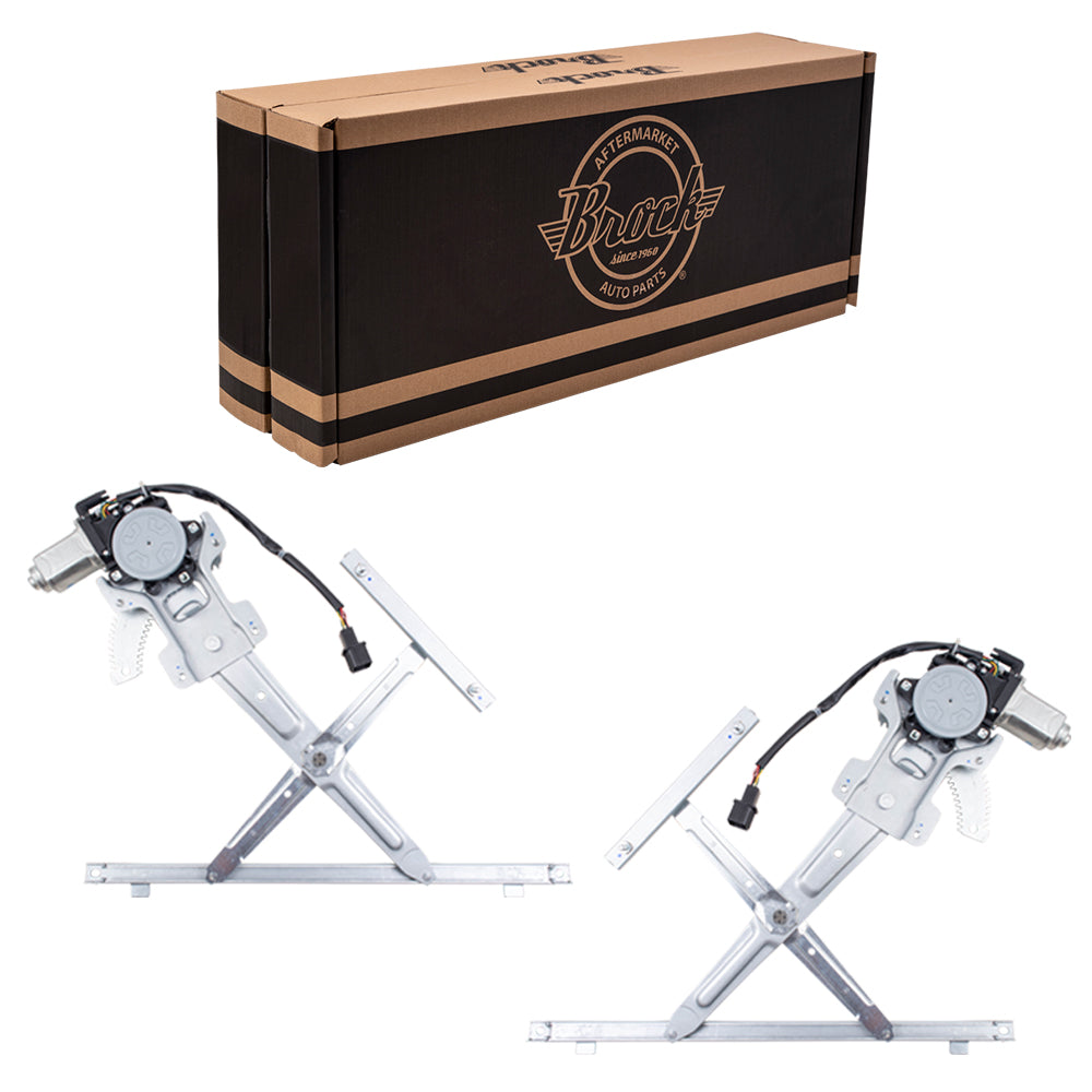 Window Regulator w/ Motor for 2008-2011 Lancer Front 5713A125 Set MI1350122