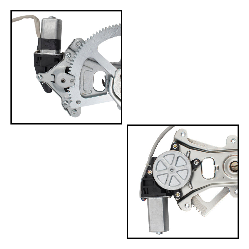 Brock Replacement 4 Pc Front & Rear Set Power Window Regulators & Motors Assemblies Compatible with 05-09 Legacy Outback 61222AG01A 61222AG00A 62222AG01A 62222AG00A