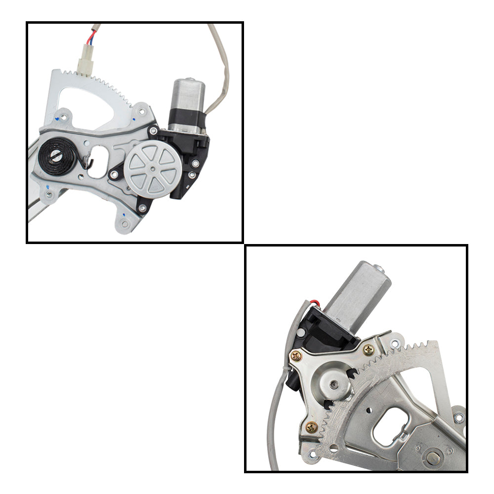 Brock Replacement 4 Pc Front & Rear Set Power Window Regulators & Motors Assemblies Compatible with 05-09 Legacy Outback 61222AG01A 61222AG00A 62222AG01A 62222AG00A