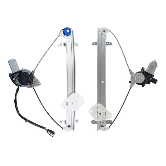 Brock Replacement Front Driver and Passenger Power Window Regulators with Motor Compatible with 2010-2014 Subaru Legacy EXCEPT 2.5i/2.5i Limited