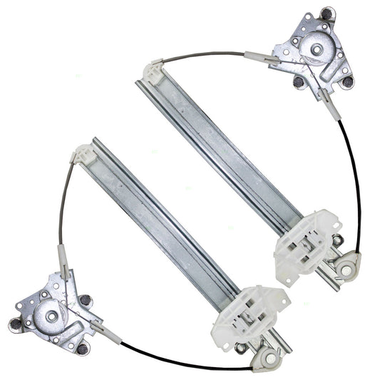 Brock Replacement Driver and Passenger Rear Power Window Lift Regulators Compatible with 96-00 Elantra 8340329011 8340429011