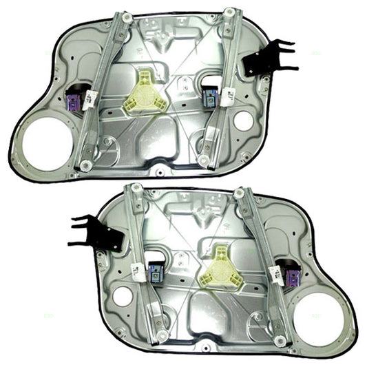 Window Regulator w/o Motor for 2007-2009 Elantra Sedan w/ Panel Front 824712H000 Set HY1350121