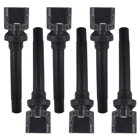 Brock Replacement 6 Piece Set Ignition Spark Plug Coils Compatible with Grand Vitara 2.7L 6 cyl 33400-65J00 5C1785