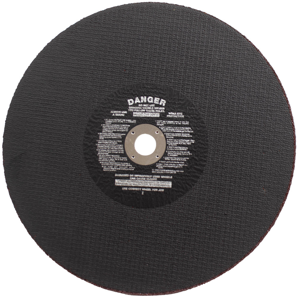 Brock 10 Pk 14" Cutting Wheel Cut Off Ferrous Iron Metal Blade Disc w/ 1" Arbor Abrasive for Industrial Shop DIY Hobby