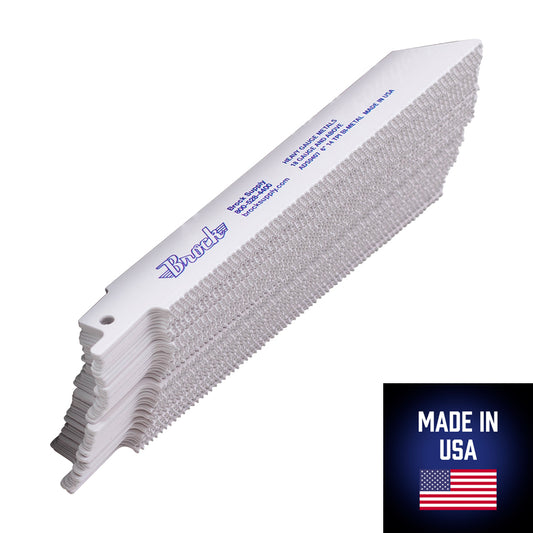 50 Pk Premium Bi-Metal 14 TPI Reciprocating Saw Blades Plastic Wood Non-Ferrous Metal for Industrial Shop Home DIY Hobby
