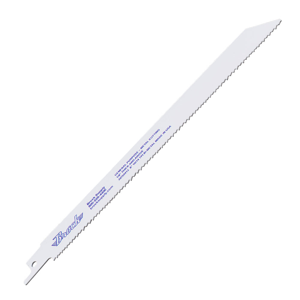 50 Pc Set Pack Premium Bi Metal 10/14 TPI 8" x 3/4" x .035 Reciprocating Saw Blades Plastic Wood Non-Ferrous for Industrial Shop DIY Hobby