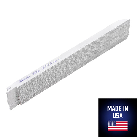 50 Pc Set Pack 14 TPI 12" x 3/4" x .035" Plastic Wood Non Ferrous Metal Reciprocating Saw Blades for Industrial Shop DIY Hobby