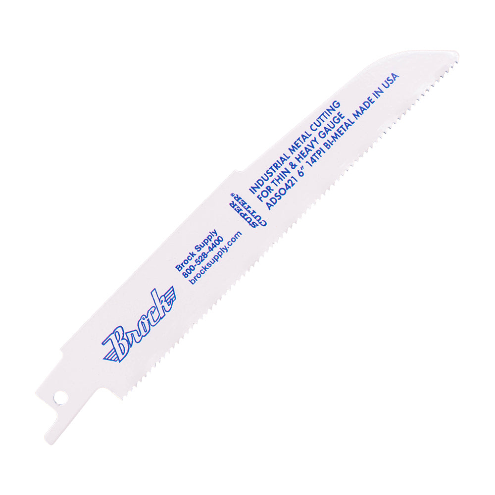 12 Pc Set Pack Super Cutter Reciprocating Saw Blades Thin & Heavy Gauge Metal 14 TPI 6" x 7/8" x .062" for Industrial Fire & Rescue