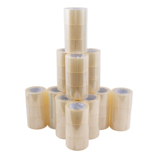 Brock Case 36 Rolls Clear Shipping Tape 3" x 110 Yards 2.4 Mil Sealing Package Carton Box for Warehouse Shipping Retail