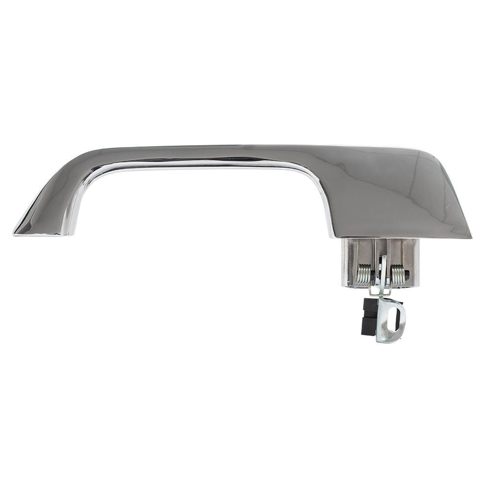 Brock Aftermarket Replacement Front or Rear Driver Left Passenger Right Outside Door Handle Chrome With Gasket Set Compatible With 1973-1991 GM Truck