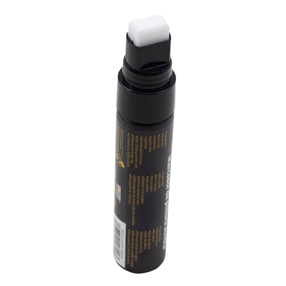 Single Black Decocolor Paint Marker Pen Extra Broad Line Point 1/2" Tip Water Based Acrylic for Wood Plastic Paper Foam