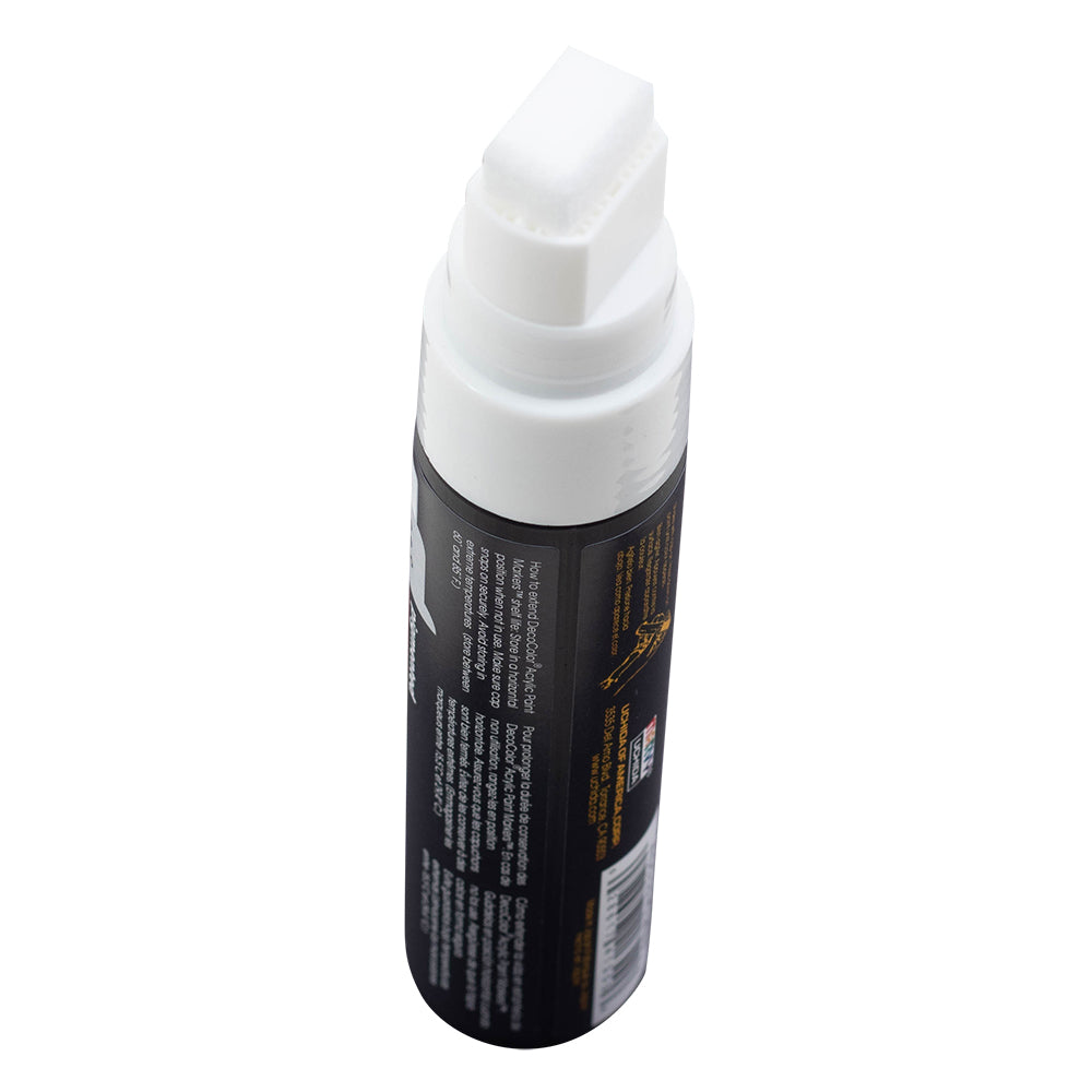 Single White Decocolor Paint Marker Pen Extra Broad Line Point 1/2 inch Tip Water Based Acrylic for Wood Plastic Paper Foam