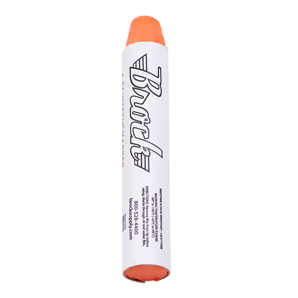 Brock Orange E Paintstiks - High Intensity Solid Paint Marking Crayon - Multi-Surface - Fast Drying - Wear & Water Resistant For Dimly Lit Areas – Dozen