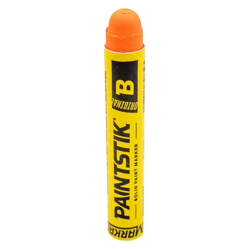 12 Pc Box Flourescent Orange Markal B Paintstiks Glow UV Black Light Crayon Metal Glass Wood Rubber for Auto Tire Construction Lumber