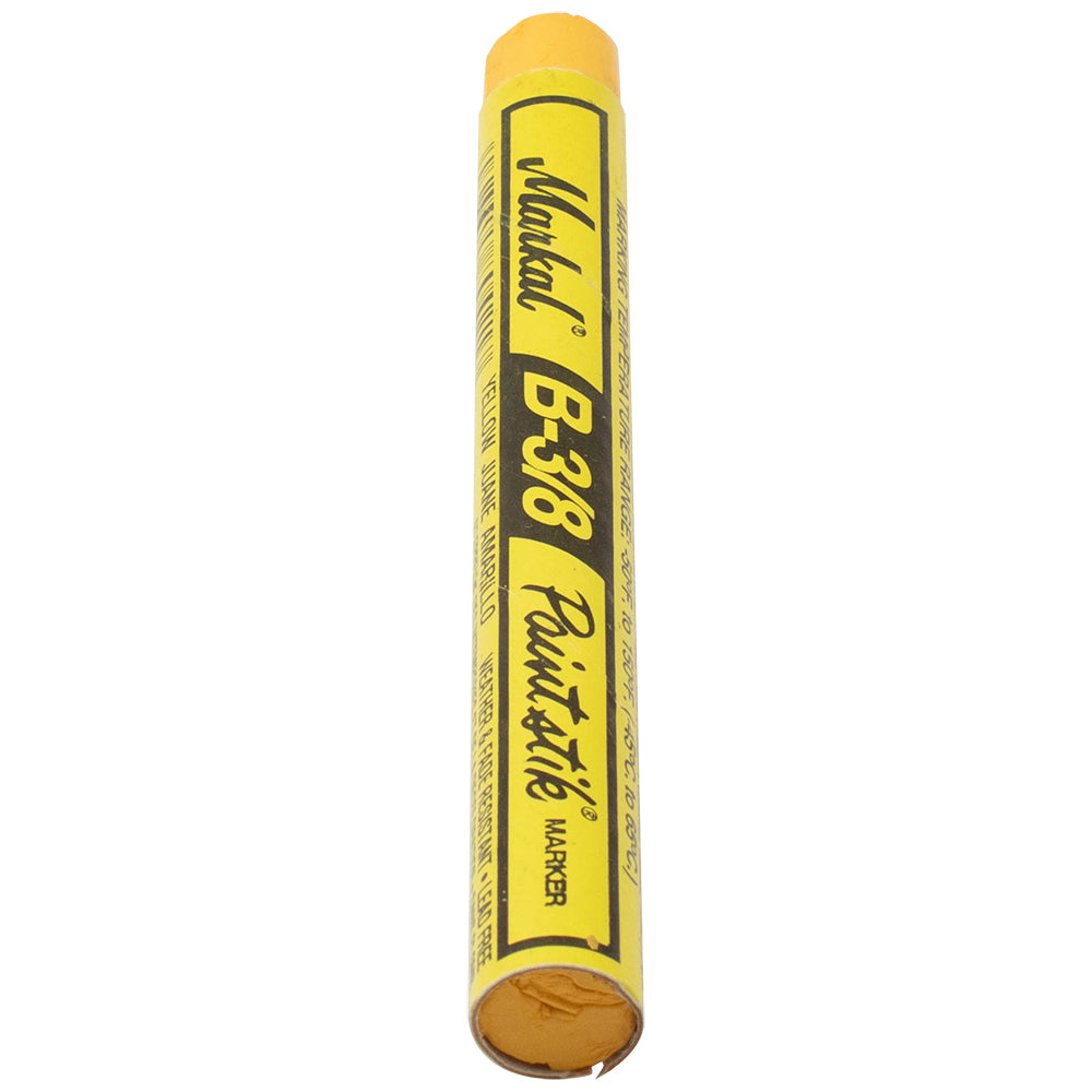 12 Pc Set Yellow Fine Point 3/8" Markal B Paintsticks Oil Water Hot Cold Crayon Metal Wood Glass Marks for Auto Tire Fabric Construction