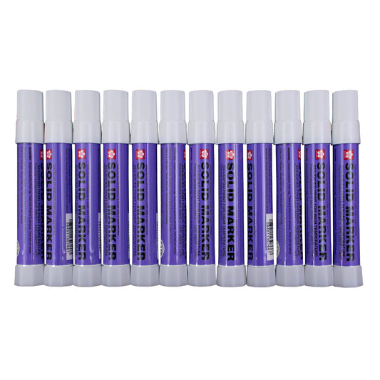 Sakura White Solid Paint Markers 12 Piece Set Dozen Auto Art Car Dealer Twist Up for Indoor & Outdoor Various Surfaces 14F-392F