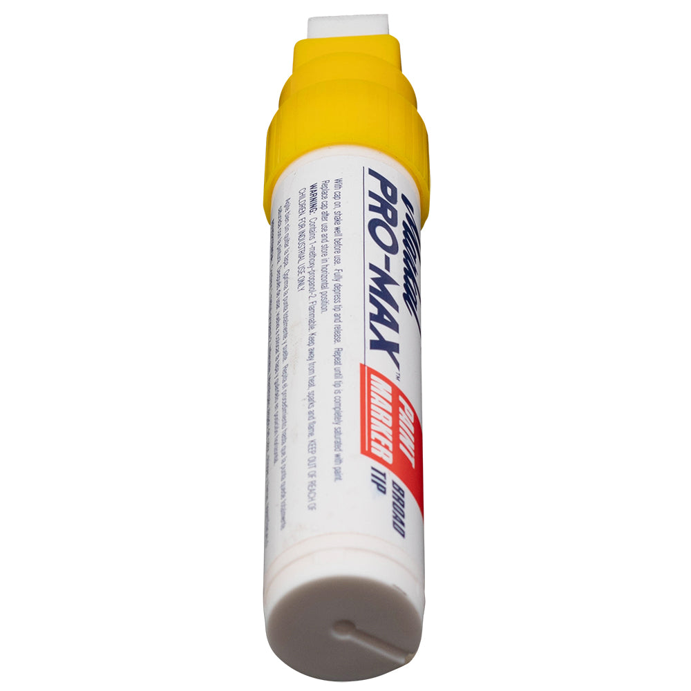 1 Yellow Markal Pro Max Broad Tip Paint Marker All Surface Weather Proof Pen on Metal Plastic Glass for Auto Industrial Construction Art