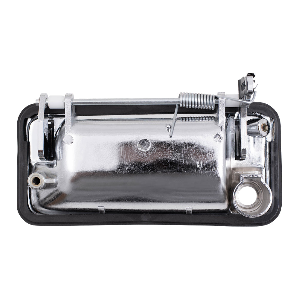 Brock Replacement Driver and Passenger Front Outside Outer Chrome Specialty Door Handles compatible with Pickup Truck