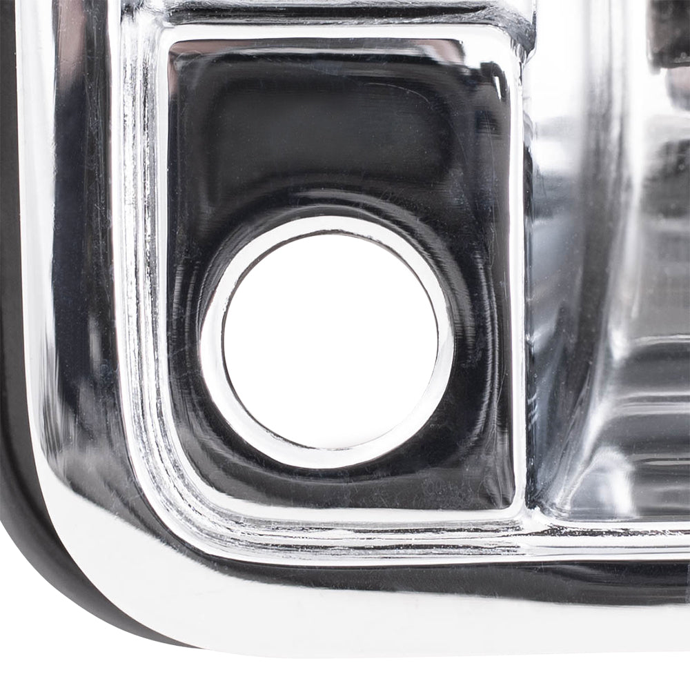 Brock Replacement Driver and Passenger Front Outside Outer Chrome Specialty Door Handles compatible with Pickup Truck