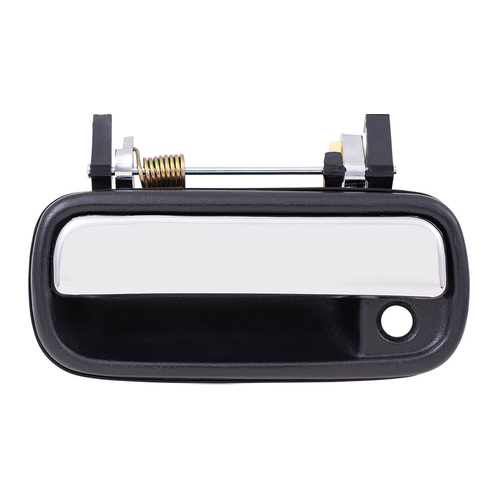 Brock Replacement Drivers Outside Outer Black & Chrome Door Handle compatible with Pickup Truck SUV 6922089111