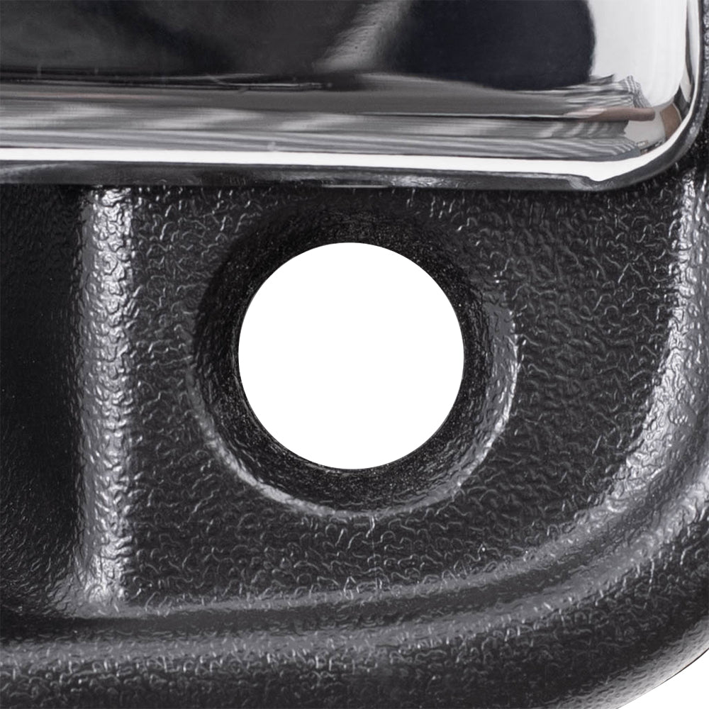 Brock Replacement Drivers Outside Outer Black & Chrome Door Handle compatible with Pickup Truck SUV 6922089111