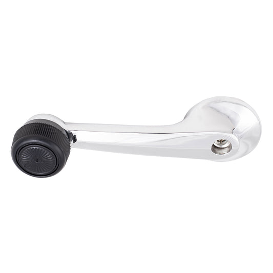 Brock Replacement Front Manual Window Crank Handle Chrome with Black Knob Compatible with 79-93 Mustang D9ZZ-6623342A 76977