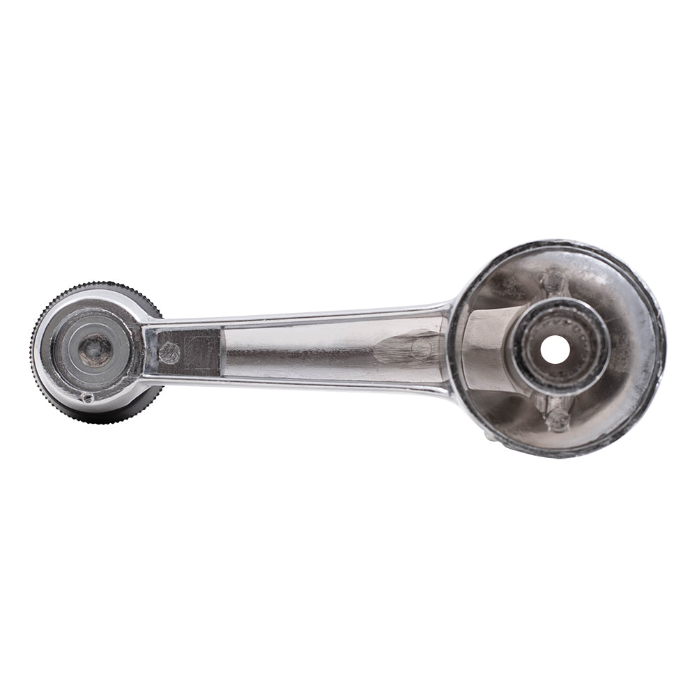 Brock Replacement Front Manual Window Crank Handle Chrome with Black Knob Compatible with 79-93 Mustang D9ZZ-6623342A 76977