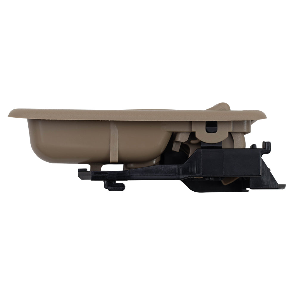 Brock Replacement Drivers Beige Inside Front Rear Door Handle w/ Bezel Compatible with 1997-2001 Camry TO1352167