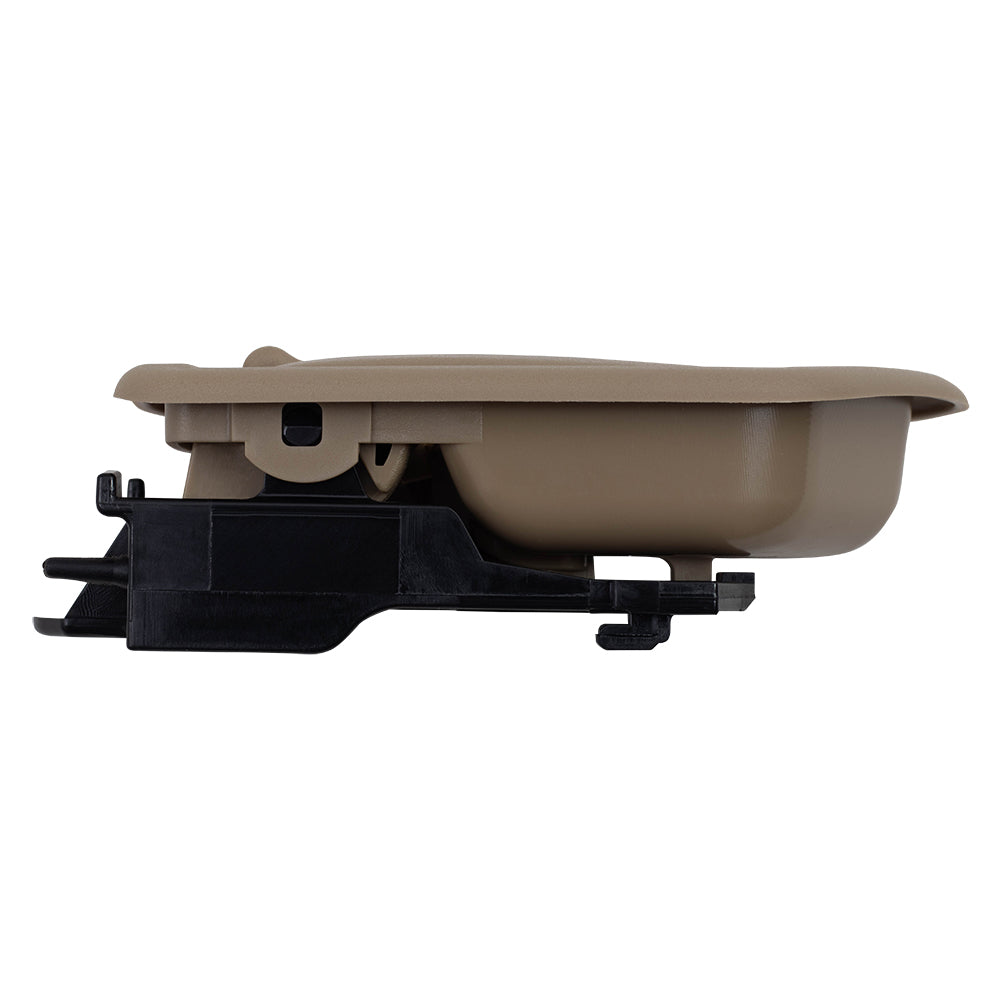 Brock Replacement Drivers Beige Inside Front Rear Door Handle w/ Bezel Compatible with 1997-2001 Camry TO1352167