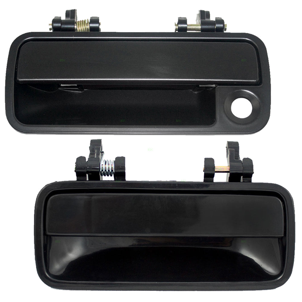Brock Replacement Drivers Front & Rear Outside Black Door Handles compatible with 72180-SH3-A01 72680-SH4-A01