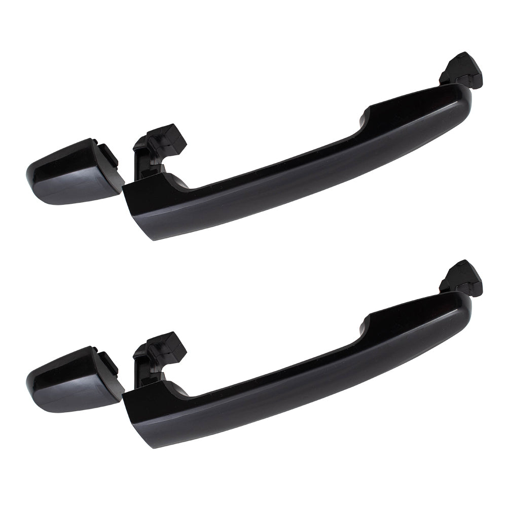 Brock Replacement Rear Outside Exterior Door Handles w/ Covers compatible with 2003-2013 Corolla 88974785
