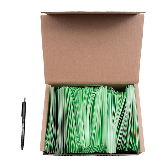 250 Pc Box Bright Green Core Assembly Return Parts Wired Tags 5 3/4" x 2 7/8" & Pen Kit for Auto Shop Salvage Yard Recycling