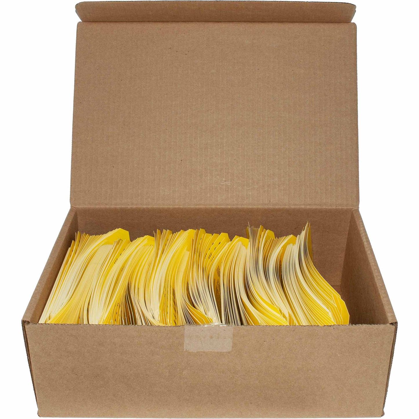 500 Pc Box Used Engine Tags 7 1/4" x 4" Yellow Heavy Card Stock w/ Reinforced Eyelet Recycled Label Notice Directions & Wire Kit