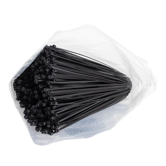 Brock 1000 Pc Bag Black Nylon 11" Cable Zip Ties Self Locking Head UV Heat Resistant Outdoor Indoor for Bundling Tag Hold Wires Cords Crafts