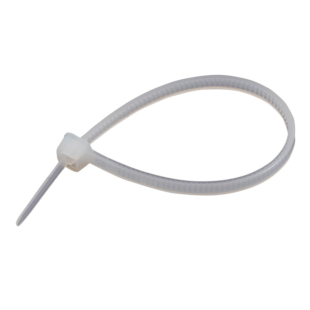 Brock 1000 Pc Bag Natural White Nylon 4" Cable Zip Ties Self Locking Head UV Heat Resistant Outdoor Indoor for Bundling Tag Hold Wires Cords Crafts