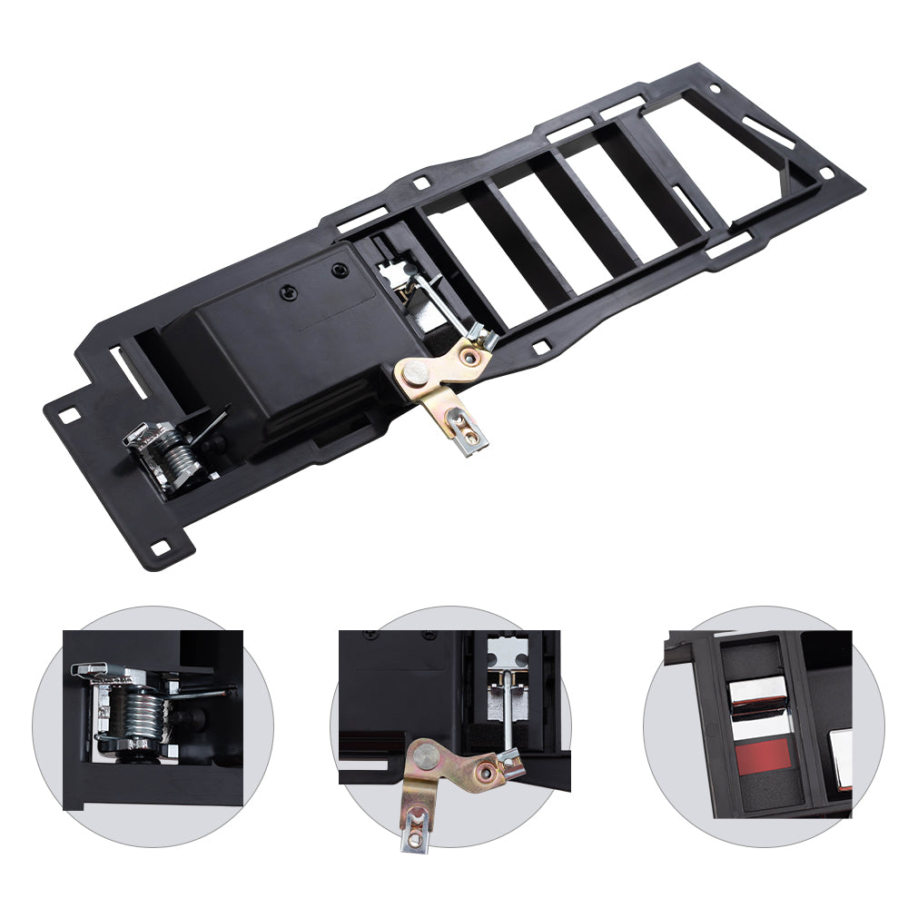 Brock ADS2830LC4 Inside Door Handle With Black Base/Chrome Lever With Power Window & Power Lock Switches 4 Piece Set Compatible With 1990-1994 GM C/K Pickup