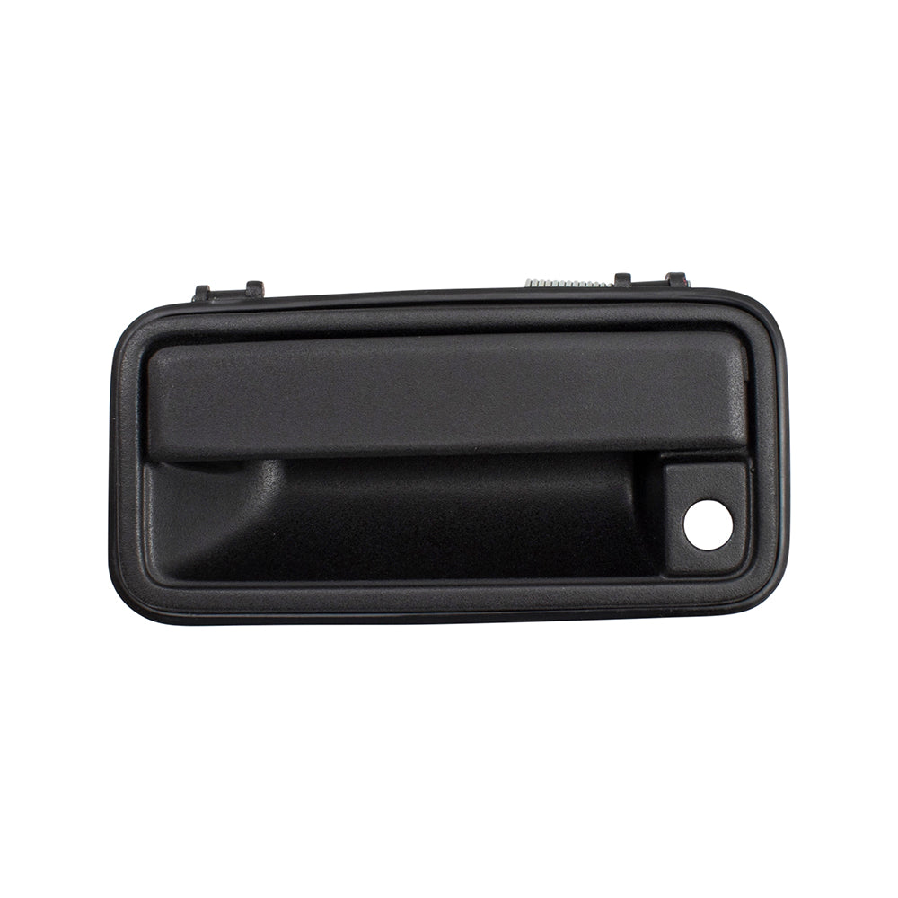 Brock Replacement Driver Side Front Outside Textured Black Metal Door Handle & Base compatible with 1995-2000 GM Pickup Truck