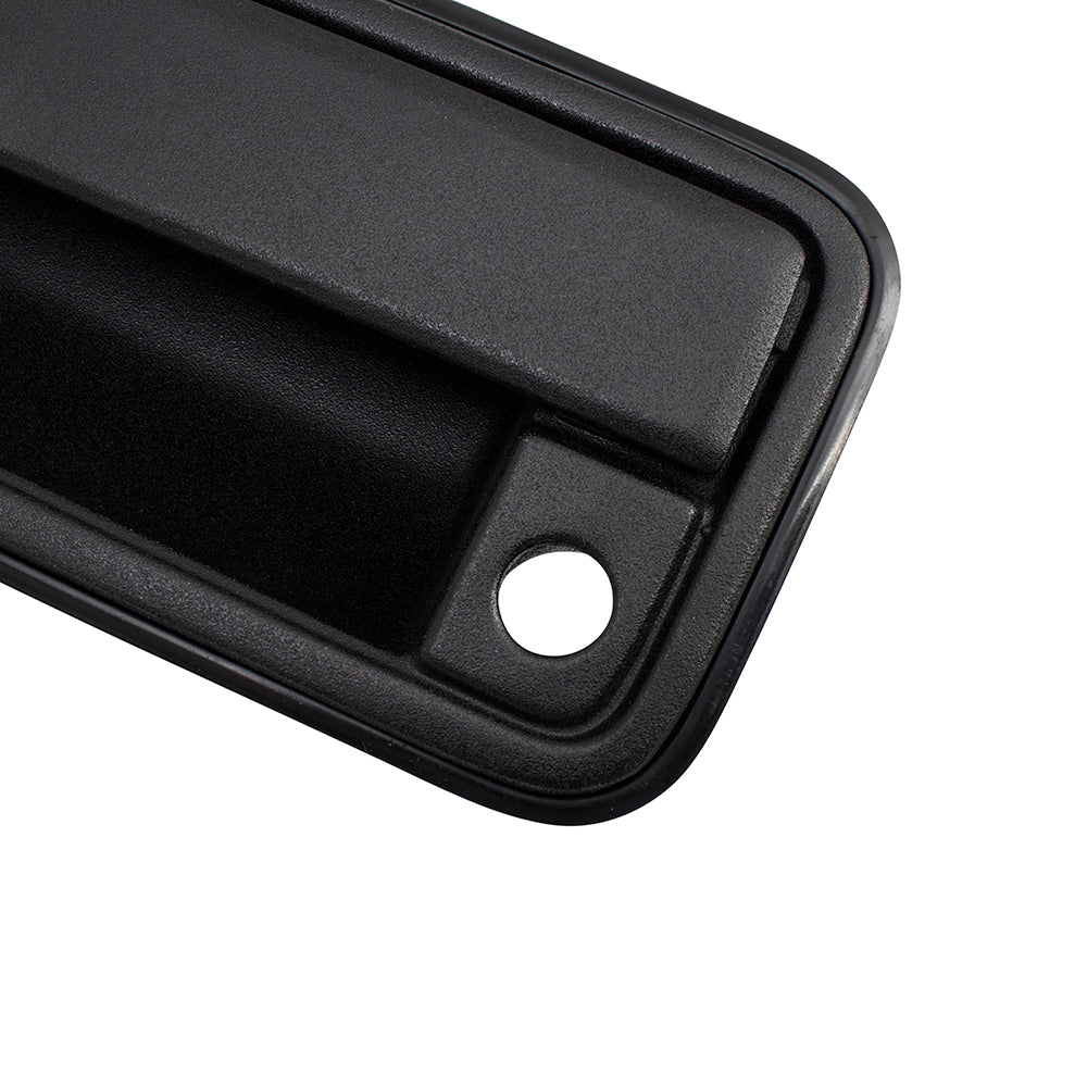 Brock Replacement Driver Side Front Outside Textured Black Metal Door Handle & Base compatible with 1995-2000 GM Pickup Truck